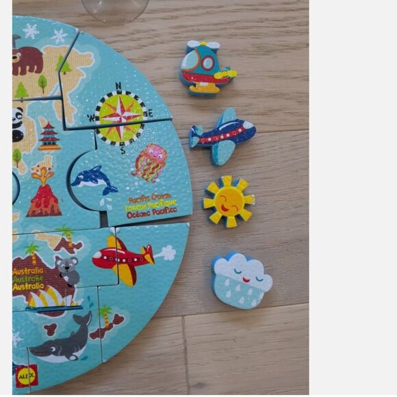 ALEX TOYS Bath Map World Tub 29pcs 20 x 10 inch Storage Bag Included Water Toy - Picture 3 of 4